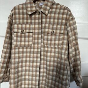 Brown Plaid Utility Jacket